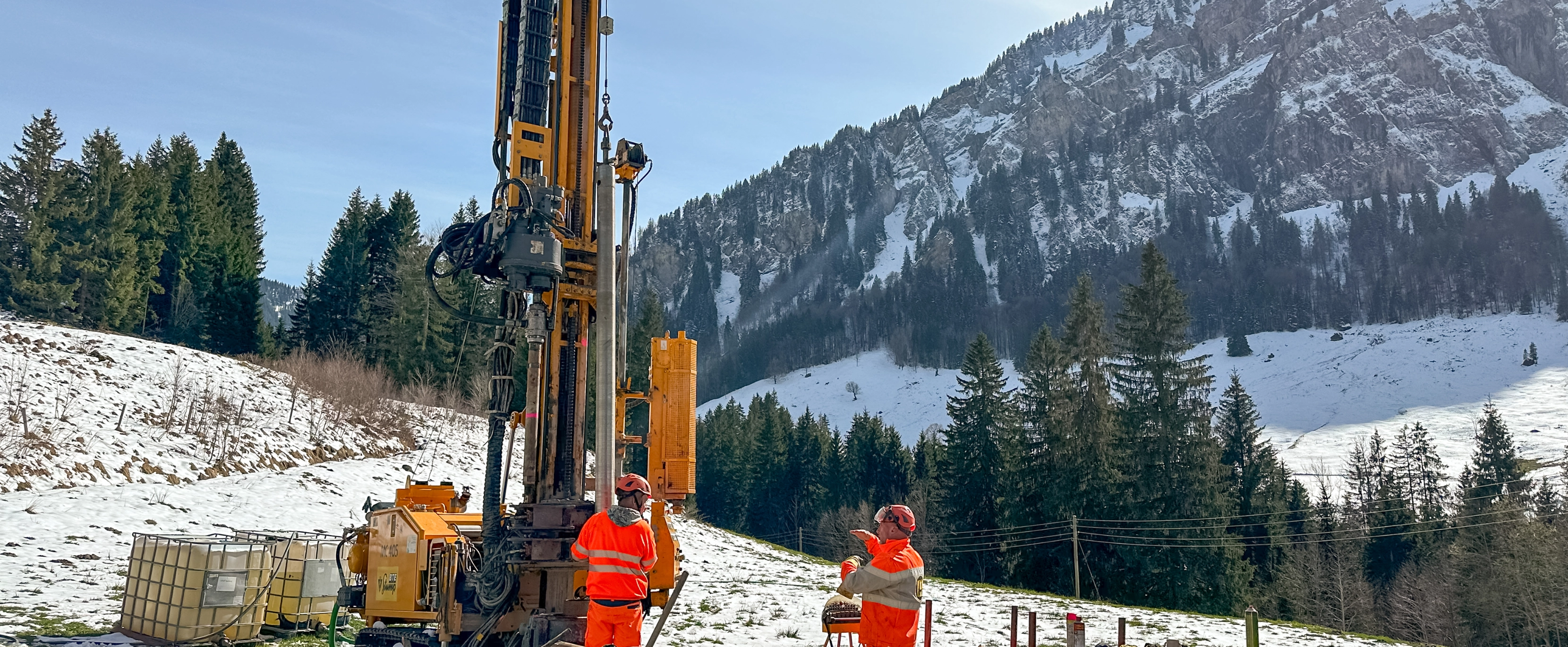 Sondierbohrungen am Glaubenberg