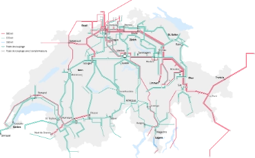 Plan du réseau suisse