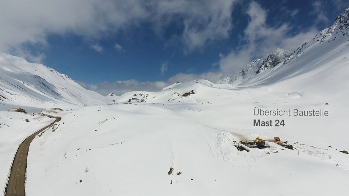 Instandsetzung am Albulapass: Ersatz von vier Masten nach Sturmschäden