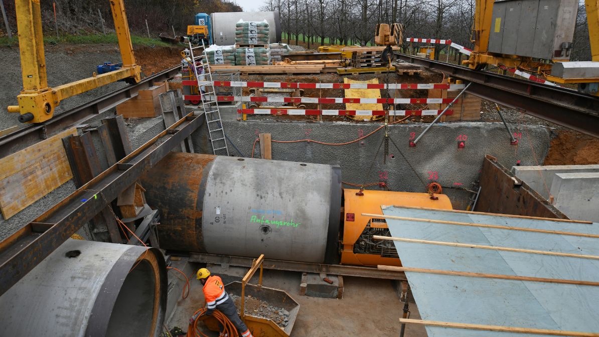 Untertunnelung der SBB-Linie