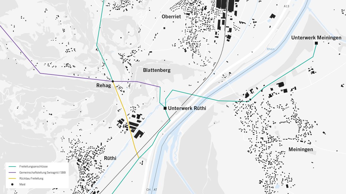 Situationsplan Unterwerk Rüthi